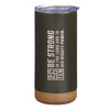 Be Strong Dark Olive Stainless Steel Tumbler - Ephesians 6:10