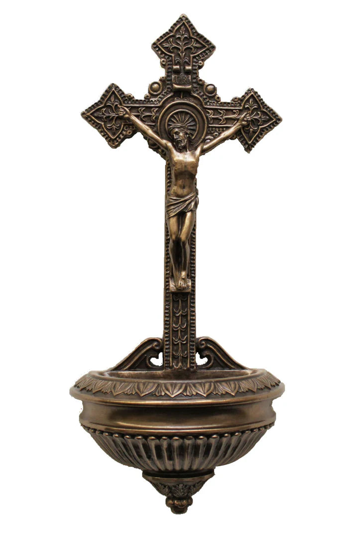 Crucifixion Holy Water Font