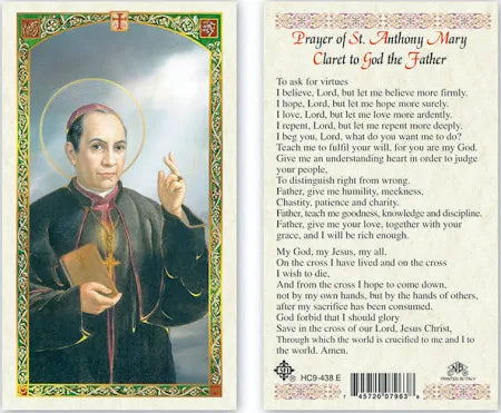 Prayer of St. Anthony Mary Claret to God the Father Prayer Card