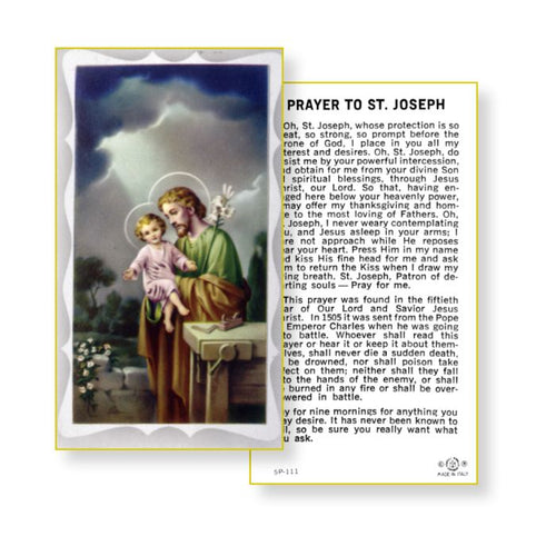 Saint Joseph 50th Year of Our Lord Holy Card