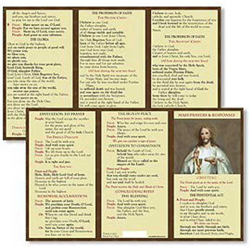 Mass Prayer and Responses Pocket Card