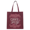 Amazing Grace Burgundy Reusable Non-woven Shopping Tote Bag