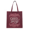 Amazing Grace Burgundy Reusable Non-woven Shopping Tote Bag
