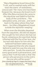 St. Mary Magdalene Prayer Card
