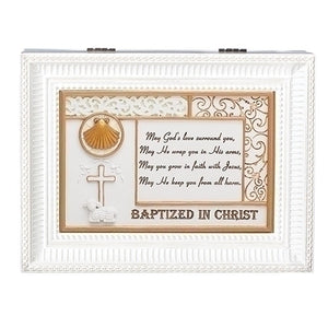 Baptized in Christ White Music Box