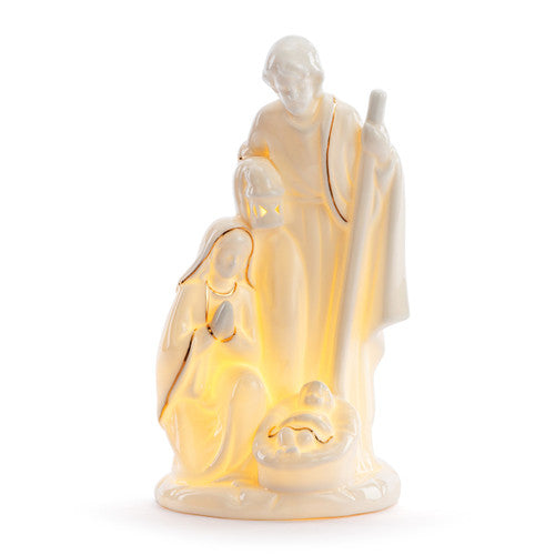 Ceramic LED Holy Family Figure - 5x10in
