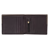Strong and Courageous Black and Brown Full Grain Leather Wallet with Metal Badge - Joshua 1:9