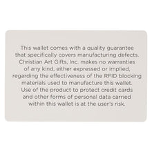 Strong and Courageous Two-tone Brown Full Grain Leather Wallet - Joshua 1:9