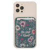 Be Still Teal Faux Leather Botanical Phone Wallet - Psalm 46:10