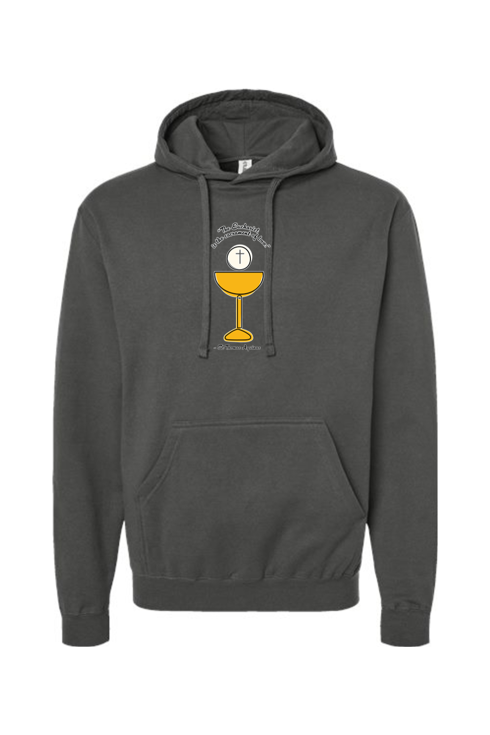 The Sacrament of Love - St. Thomas Aquinas Hooded Sweatshirt: Charcoal / M