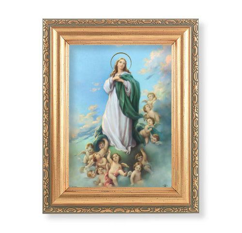 Antique Gold Frame with an Immaculate Conception Print