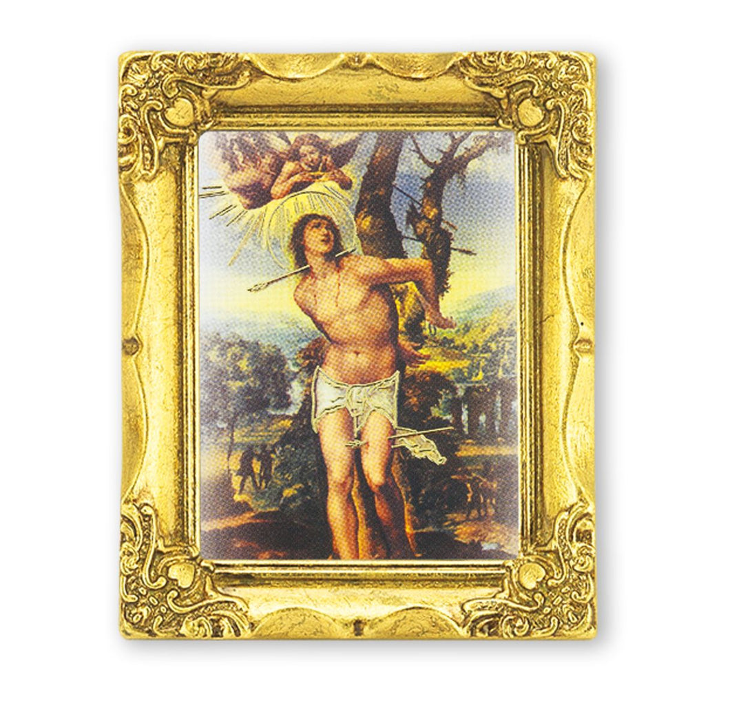 Antique Gold Frame with Saint Sebastian Print