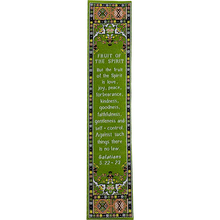 Fruit of the Spirit, Woven Fabric Christian Bookmark, Silky Soft Galatians 5:22-23