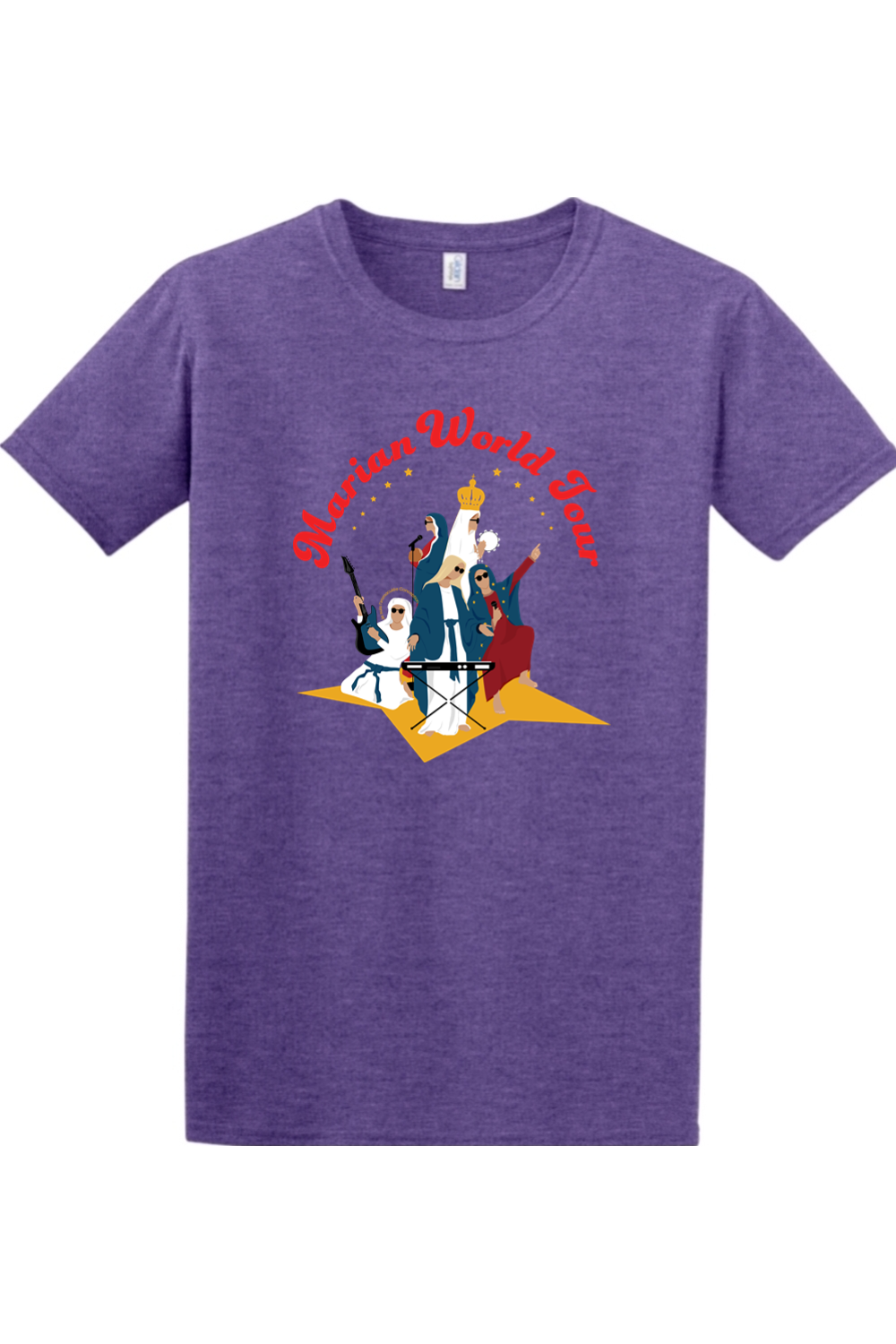 Marian World Tour Adult T-shirt: Heather Purple / S