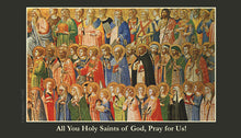 Feast of All Saints' Day Prayer Card