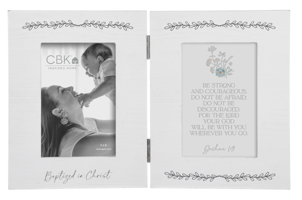 Baptism Dual Frame with Bible Verse