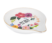 God Bless Our Home Floral Spoon Rest