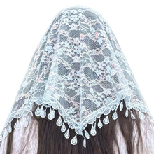Veil ~ St. Kateri  - Blue Iridescence