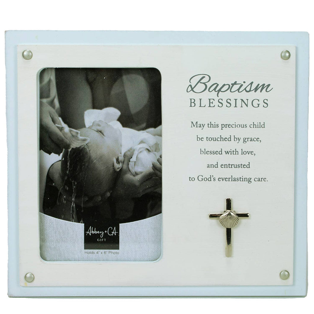 Blue Baptism Blessings Frame – Catholic Book & Gift Store