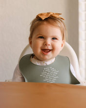 Meal Blessing Silicone Bib: Sage Green
