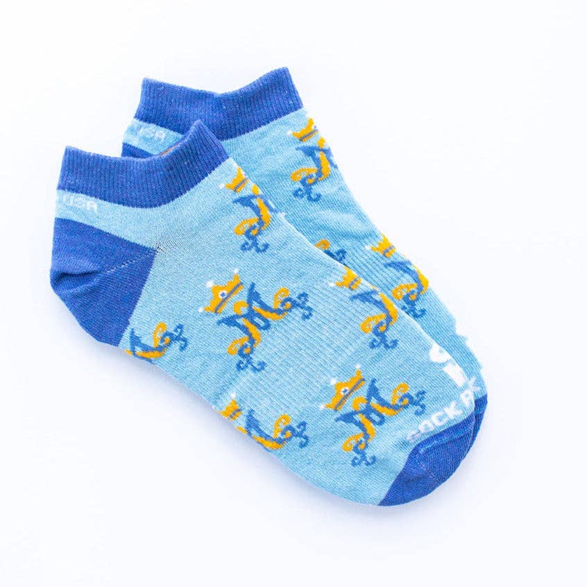 Marian Monogram No Show Socks: S/M