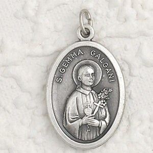 St Gemma Galgani Oxidized Medal