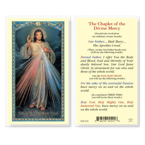 Chaplet of the Divine Mercy Holy Card