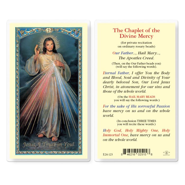 Chaplet of the Divine Mercy Holy Card