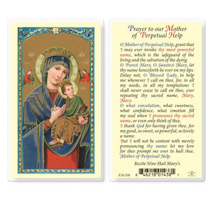 Our Lady of Perpetual Help Holy Card