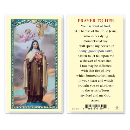 Saint Therese of the Child Jesus Prayer Card