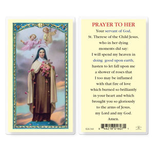 Saint Therese of the Child Jesus Prayer Card