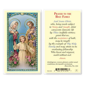 Prayer to the Holy Family Card