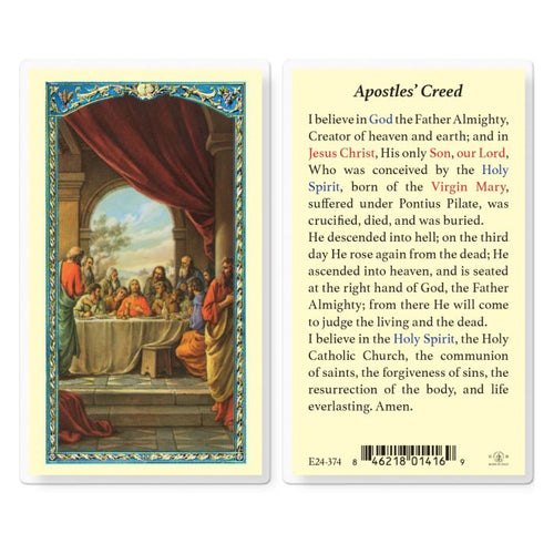 Apostles' Creed Last Supper Holy Card