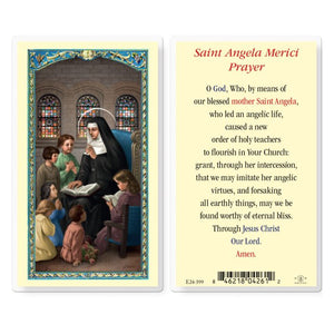 Saint Angela Merici Prayer Card