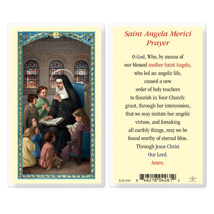 Saint Angela Merici Prayer Card
