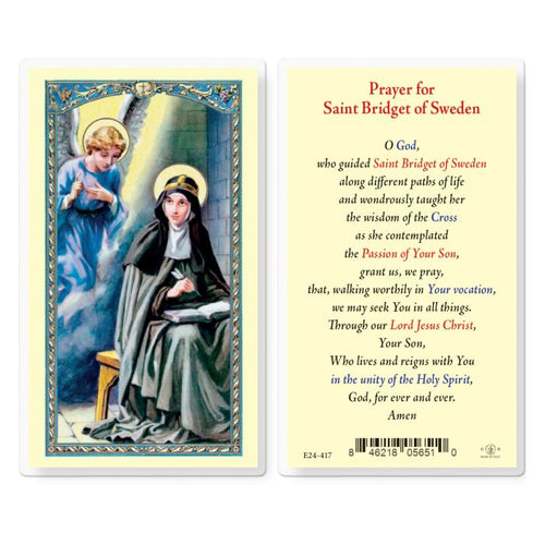 Saint Bridget of Sweden Holy Card