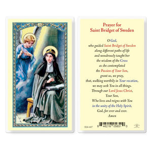 Saint Bridget of Sweden Holy Card