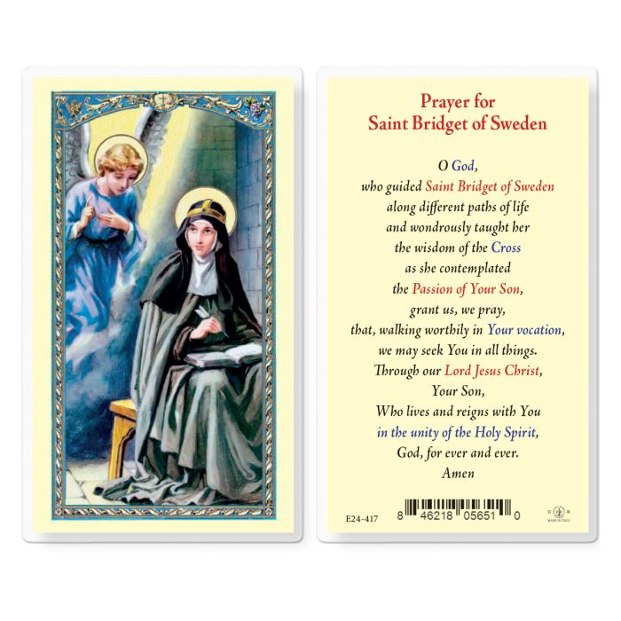 Saint Bridget of Sweden Holy Card