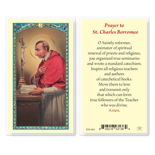 Saint Charles Borromeo Holy Card