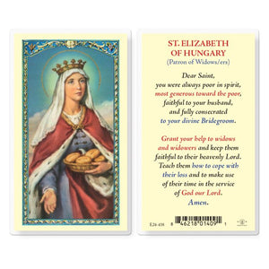 Saint Elizabeth for Widows and Widowers Holy Card