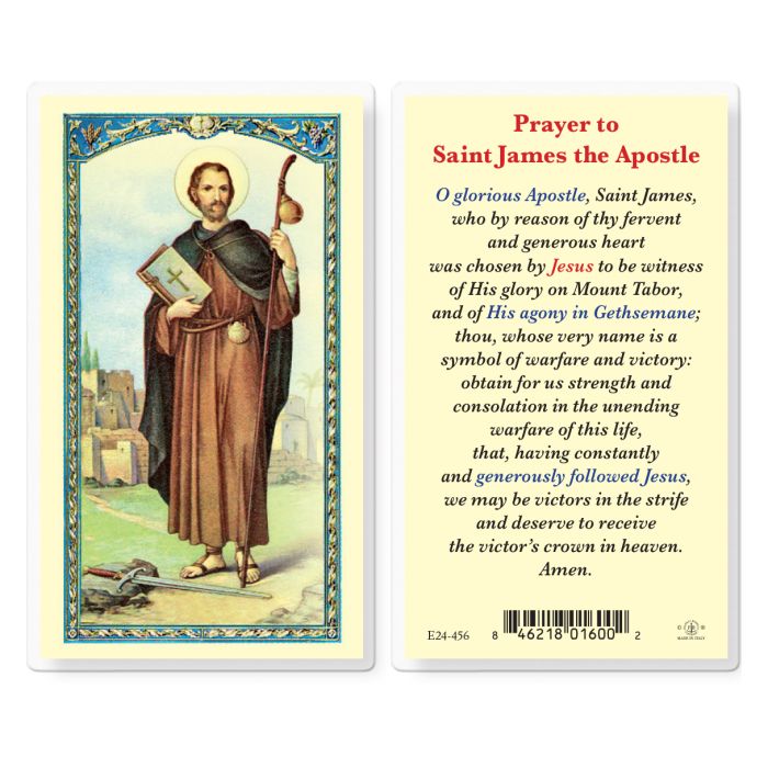 Prayer to Saint James  the Apostle Holy Card