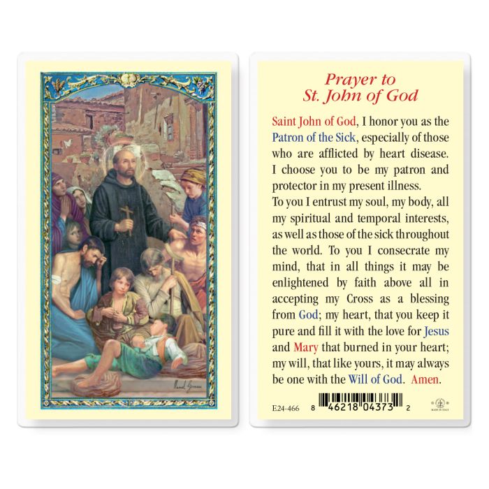 Saint John of God Prayer Card