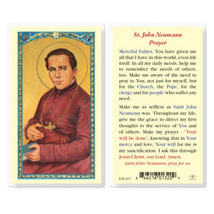 Saint John Neumann Pray for Us Holy Card