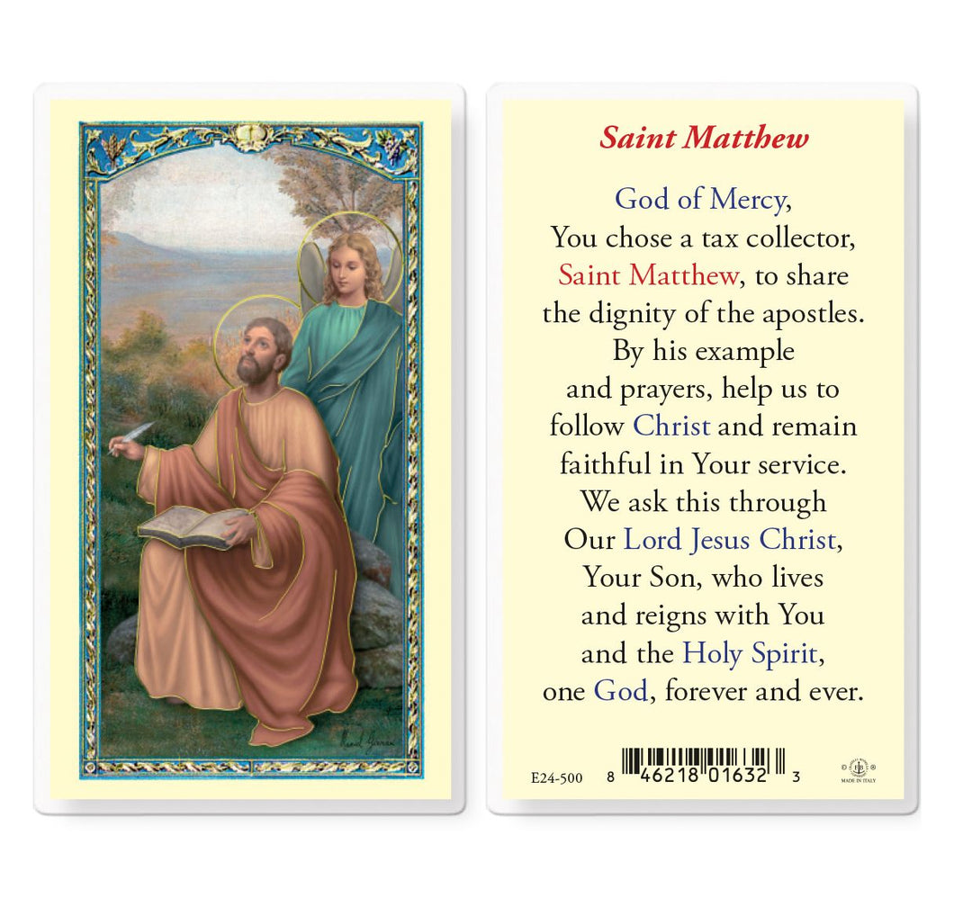 Saint Matthew Prayer Card