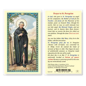Saint Peregrine Prayer Card