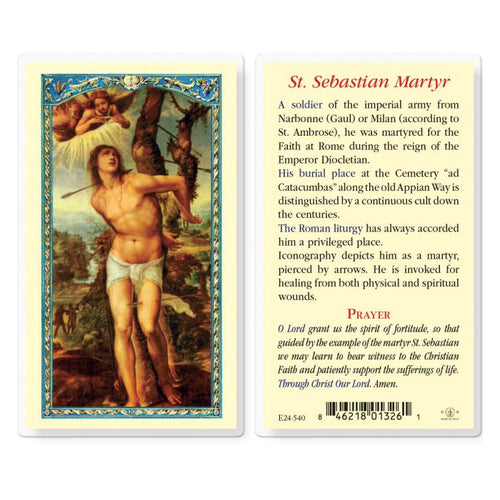 Saint Sebastian Prayer Card