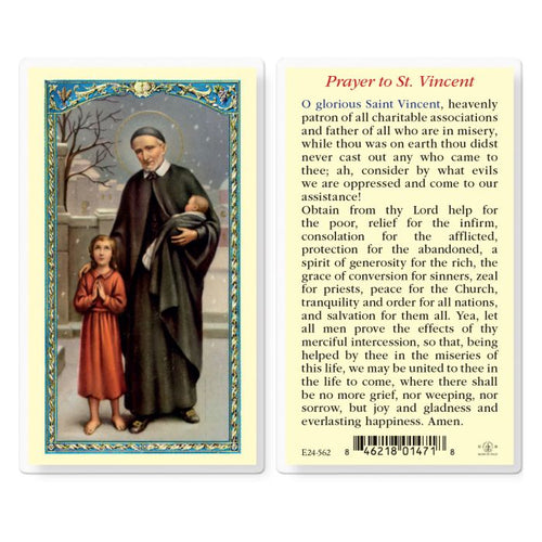 Saint Vincent de Paul Prayer Card