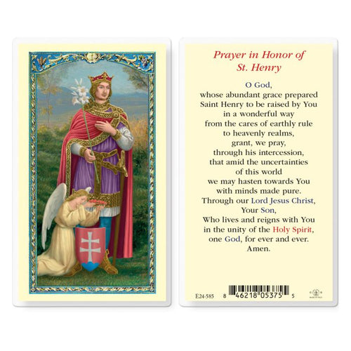 Prayer in Honor of St. Henry Holy Card