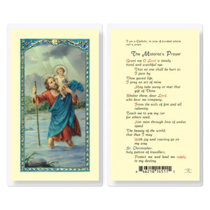 Saint Christopher Motorist Prayer Holy Card