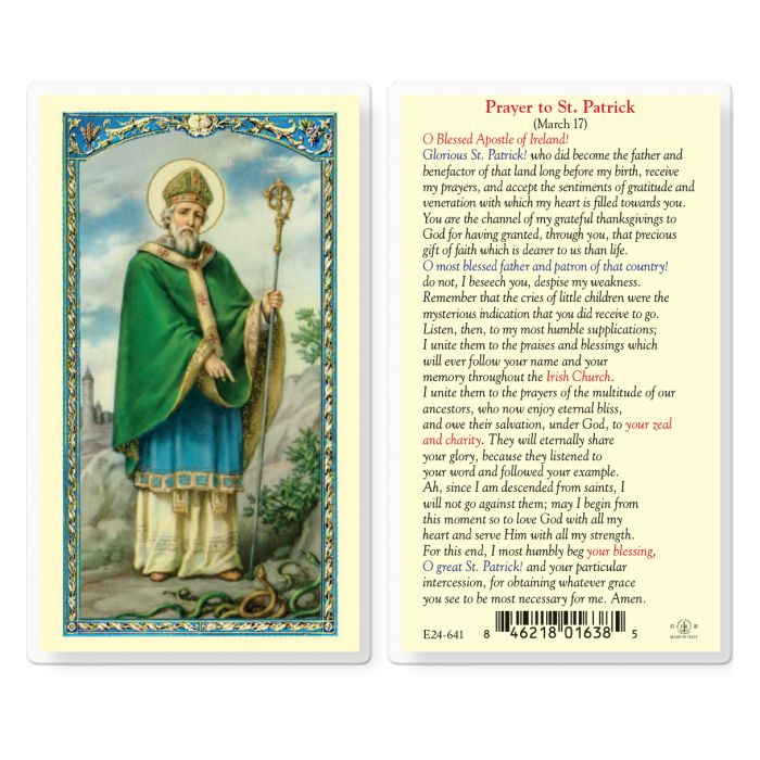 St. Patrick Prayer Card